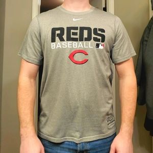 Nike Cincinnati Reds Dri Fit Shirt Medium Gray